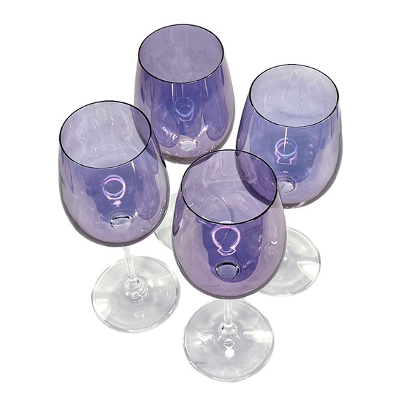 Large Glass Purple Water Goblets from Pier 1 - 4 - Picture 2 of 5